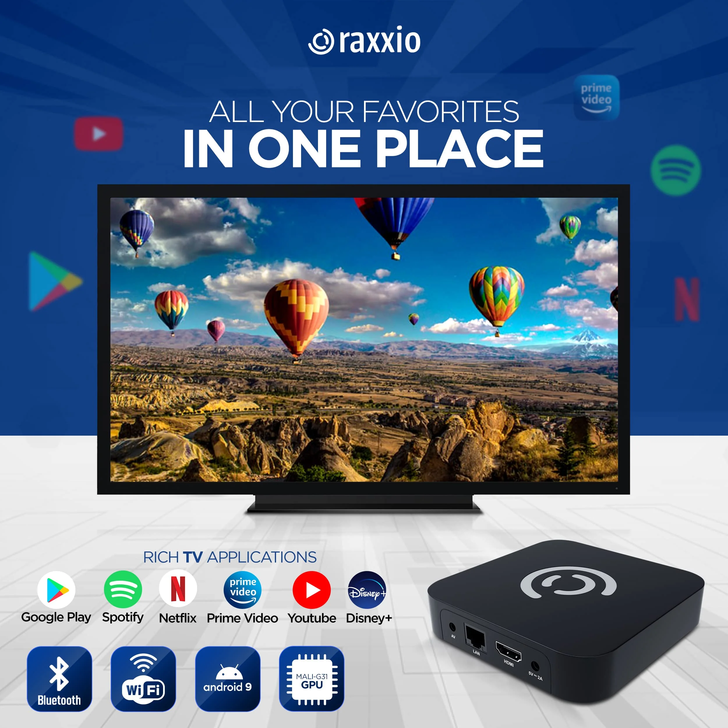 RAX2100 Android 9.0 TV Box - Ultra HD 4K, Amlogic S905X3, 4 GB RAM, 64 GB ROM - Image 3