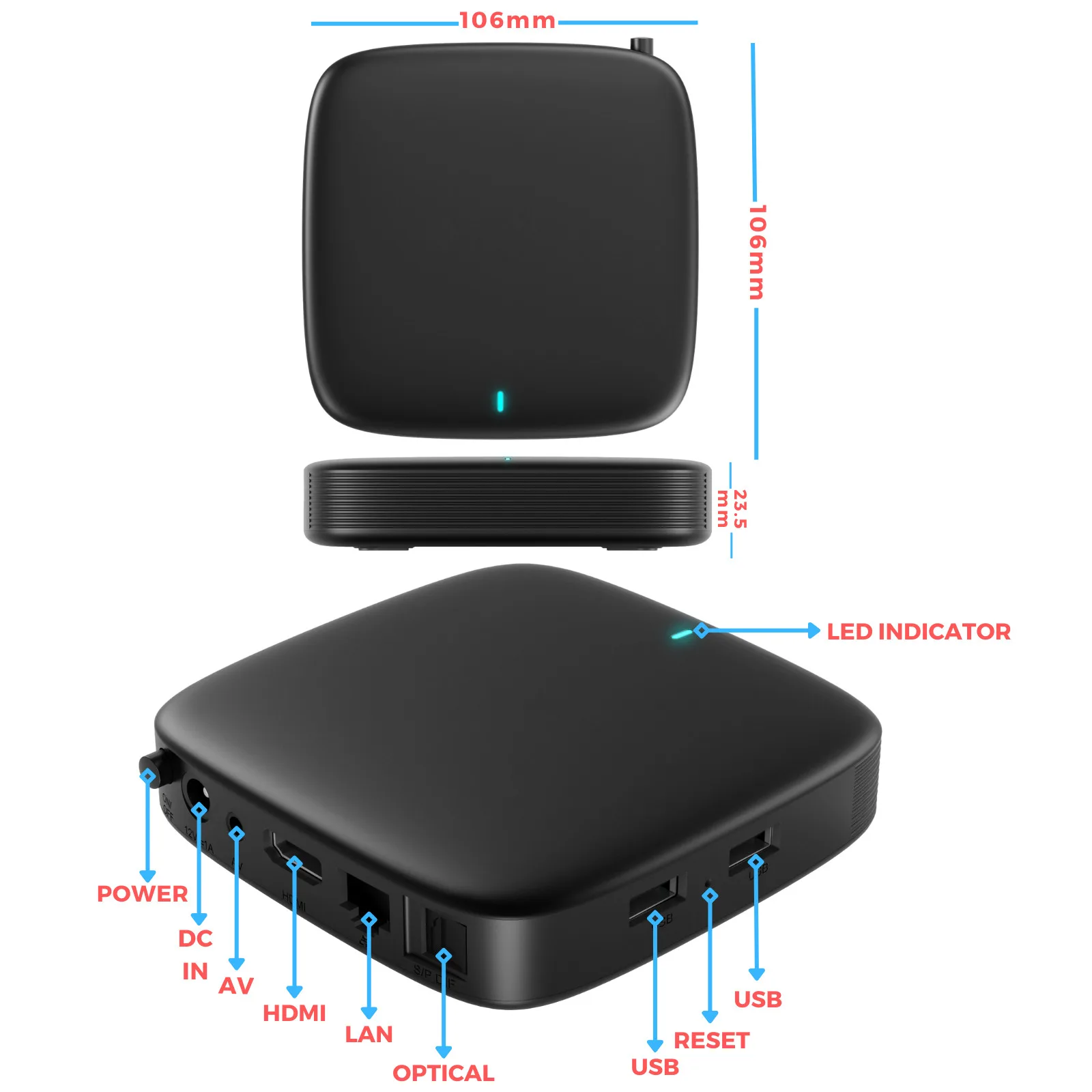 MAG555 4K Google TV Set-top Box – Android TV Streaming Media Player with Google Assistant Built-In