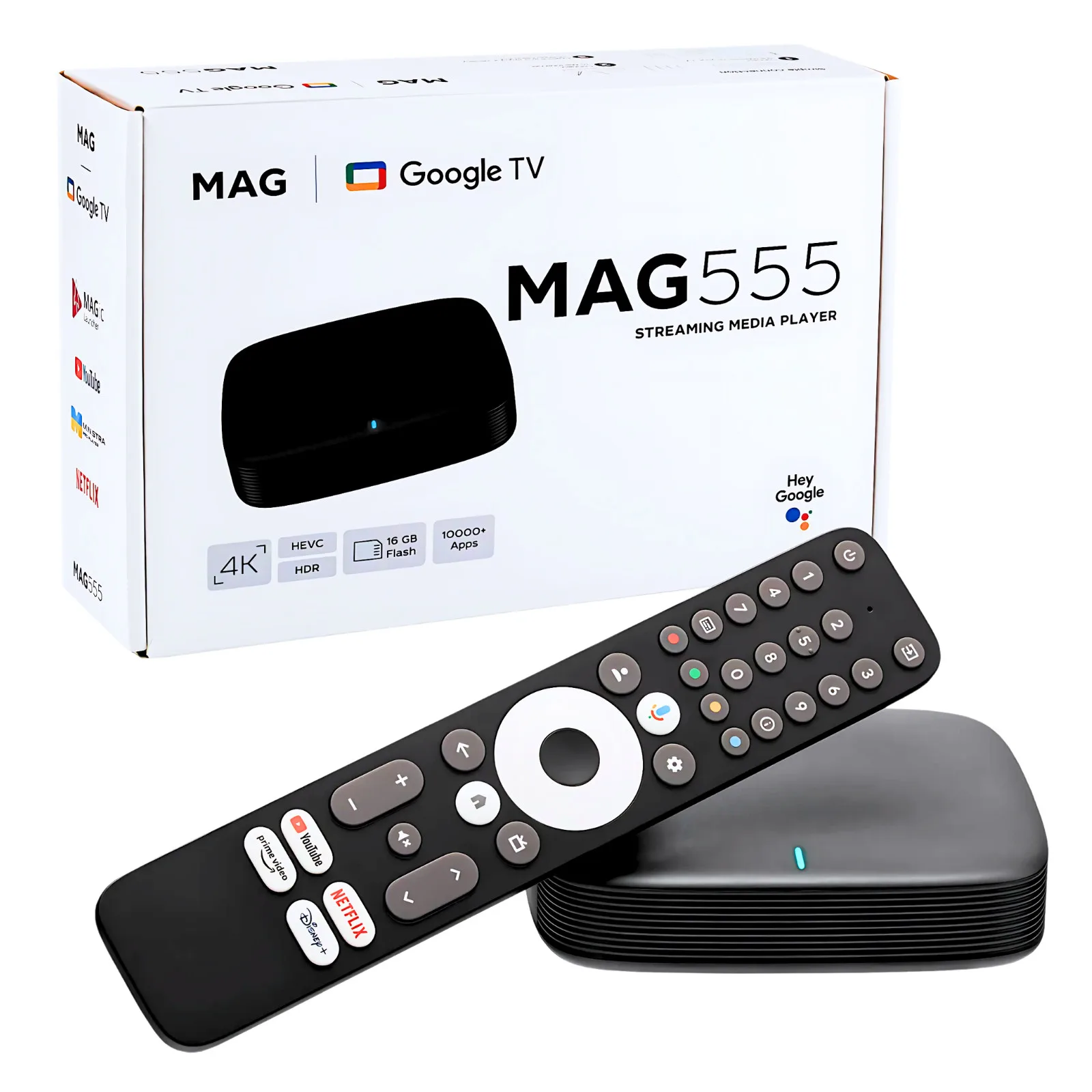 MAG555 4K Google TV Set-top Box – Android TV Streaming Media Player with Google Assistant Built-In